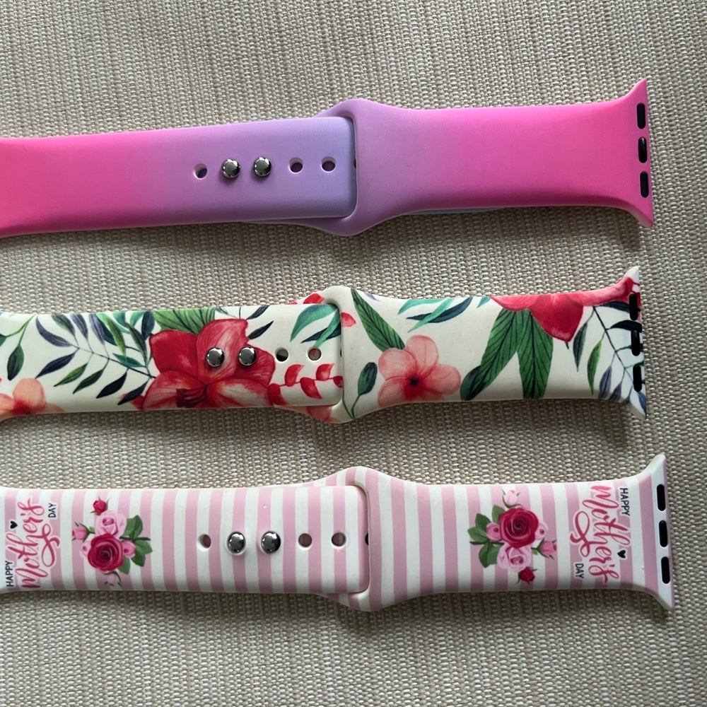 Fancy Bands Apple Watch Bands in Pink, Purple, and Floral Designs
